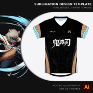 Demon Slayer - Inosuke Hashibira | Sublimation Jersey, T-Shirt &amp; More Design Template | Adobe Illustrator