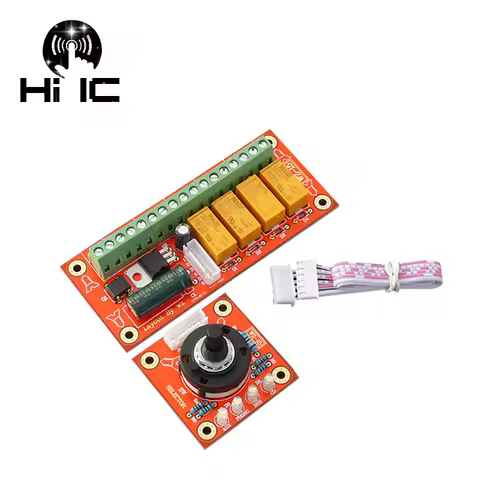 Audio Switch Input Selection Board Stereo Relay 4-way Audio Input Signal Selector Switching Amplifie
