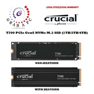 CRUCIAL T700 1TB PCIe GEN5 NVMe M.2 SSD (1TB/2TB/4TB)