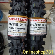 OUTER TIRES 80/100-21 & 100/100-18 SWALLOW SB-145 TERRA VENTURE