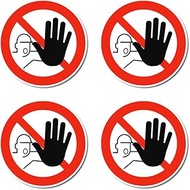 D-P006 – DIN EN ISO 7010 / ASR A1.3 – Sticker Diameter 7.5 cm, Pack of 4