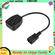 IEC320 C14 to UK BS1363A Outlet Socket,IEC C14 Male Plug to UK 3Pin Female Socket Power Adapter Cabl
