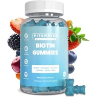 Vitammies Biotin Gummies 5000mcg for Hair, Skin, and Nails | Multivitamin for Women with Biotin, Ker