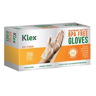 Klex 200 BPA Free Disposable Heavyweight Cast Poly CPE Gloves, Embossed PE Plastic Glove for Food Ha