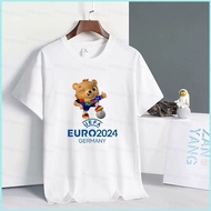 XS1 UEFA Euro 2024 mascot Albart Delaunay Cup 3D summer football T-shirt Short Sleeve Top XS1