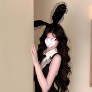 [Ready Stock] Black Lace Rabbit Headband Halloween Abstinence cos Cute Bunny Girl Headband Dress Up 
