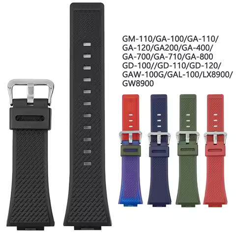 Strap for Casio G-SHOCK GM-110 GA-100/110 GA-400 GA-700 800 GD-100 GAL-100 GW-8900 GAL-100 Men Repla