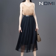 Stylish 3-storey black lace skirt - NOMI CV07