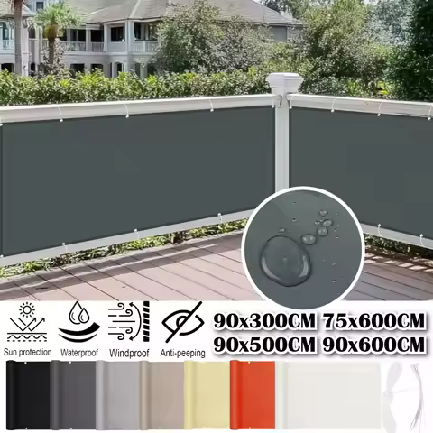 Waterproof Balcony Privacy Screen Windproof Fence Screen for Balcony Patio Balcony Cover UV Protecti
