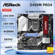 ASRock Z490M Pro4 Motherboard DDR4 LGA 1200 Intel Z490 PCIe 3.0 M.2 128GB support i9-10900 i5-10500 