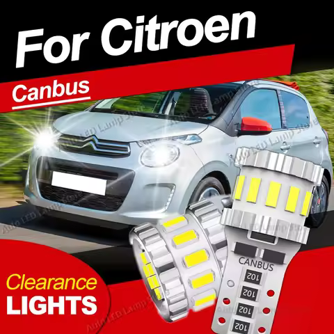 2pcs T10 W5W Led Canbus Bulbs 6000K 12V Clearance Lights For Citroen C1 C2 C3 C4 Grand Picasso C5 Ai