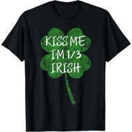 St Patrick'S Day Lucky Shamrock T-Shirt Kiss Me 1\/3 Irish