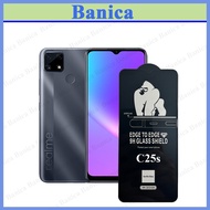 (Type 1) Realme C25s Full Screen Tempered Glass, Good Quality, With Cleaning Paper Set,Kingkong 3D B