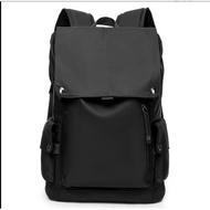 FH4 Men Nylon Brief Large Capacity Black Backpack Bag