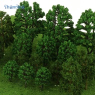 [Shamjina] 18pcs Mixed Model Tree Train Trees Railroad Scenery Tree Architecture Trees for DIY Scene