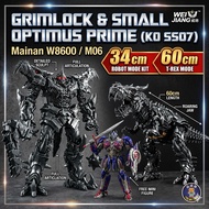 Mainan W8600 / M06 Transformers - Grimlock & Small Optimus Prime Transformers ( KO SS07 ) 34cm Robot