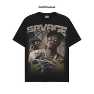 Continuous T-shirt - CTNS - 21 SAVAGE X [Playboi Carti]/ Black