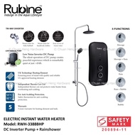 Rubine RWH-3388BHP Instant Water Heater with Rainshower Set