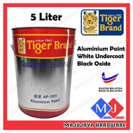 TIGER BRAND 5 Liter Heavy Duty Paint White Undercoat Aluminium Paint Black Oxide Primer Steel Metal 