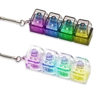 2Pcs Keyboard Fidget Toy for Adults, Clicker Keyboard with LED Light, Loud & Creamy Keyboard Fidget 