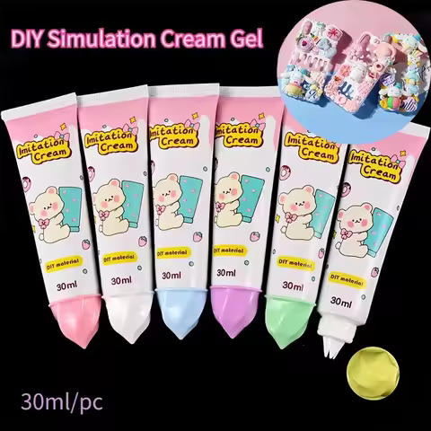 30ml Simulation Anti-freezing Cream Glue Craft Store DIY Phone Case Hairpin Jewelry Craft Decoration