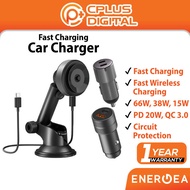 Energea Car Charger AirLock / AluDrive PD20+ / D60 Fast Charging Wireless Charging 66W / 38W / 15W |