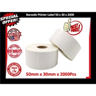 Barcode Label (1 Inch Core)50MM(W) X 30MM(H) 2000PCS