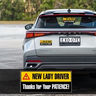 NEW LADY DRIVER Waterproof Vinyl Sticker for Car, Ebike