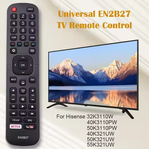 Universal EN2B27 TV Smart Remote Control Replacement For Hisense 32K3110W 40K3110PW 50K3110PW 40K321
