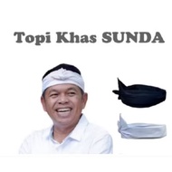 Traditional white Sundanese headdress typical of Sundanese typical Sundanese KDM