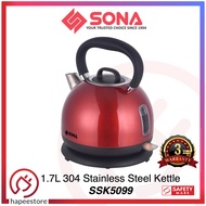 Sona 1.7L 304 Stainless Steel Electric Kettle - SSK5099 SSK 5099 (3 Years Warranty)