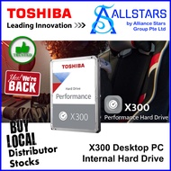 (ALLSTARS) Toshiba X300 4TB or 8TB Performance Internal 3.5 inch SATA3 HDD / 7200rpm / 256MB cache /