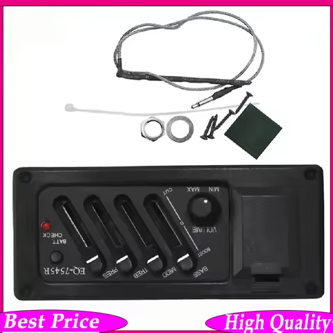 M MBAT EQ-7545R 4 Bands EQ Equalizer Preamp Piezo Pickup for Acoustic Guitar Parts Accessories Music