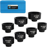 7 Pcs Low Profile Oil Filter Socket Set 6 Point Canister Oil Filter Cap Wrench Remover and Installer