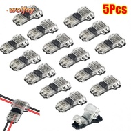 YOLANDA 1/5Pcs Electrical Cable Crimp, Low Voltage Quick Splice Pluggable Wire Connector, 2 Pin T Ty
