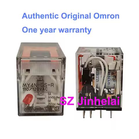 10pcs Authentic Original Omron 4NO 4NC 14pins Min Power Relays MY4N-GS -R 24VDC 240VAC 12VDC 12VAC 2