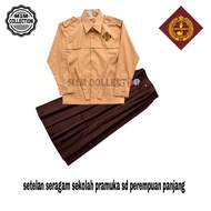 KEMEJA Long Elementary School Scout Uniform for Girls Grades 1-6 Elementary School Scout Uniform Set