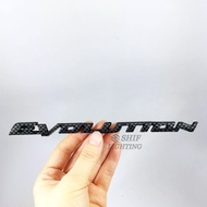 1 x Carbon Fiber EVOLUTION Logo Car Auto Emblem Sticker Badge Decal Mitsubishi