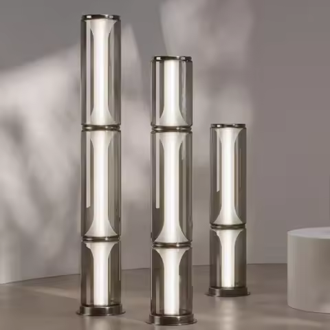 Nordic Glass Floor Lamp Minimalism Living Room Exhibition Hall Decor Design Standing Light Indoor Li