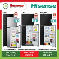 (FAST DELIVERY) HISENSE 2 Doors Fridge Inverter 200L/ 240L/ 310L/ 320L RT218N4ABN /RT286N4ABN /RT328