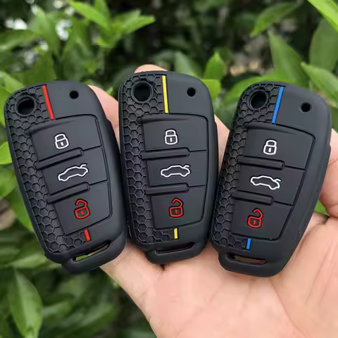 Silicone Key Case Cover Shell for Audi A4 B7 A6 C6 4f 8v A3 8p A1 A3 Accessories Auto Remote Key Hol
