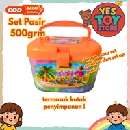 Yestoy Children's Sensory Toy Educational Sand Magic Sand 1 SET with Mold and Orange Storage Kinetic