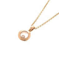 近全新ChopardHappy Diamonds Icon 18K 玫瑰金鑽石項鍊，18K 玫瑰金與 750K 白金材質 (1313) [二手]