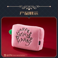 Original Miniso Harry Potter Series Makeup Bag Pink Cute Portable Travel Daily Mobile Phone Toy Stor