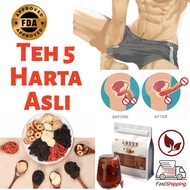 [Perubahan Ketara] Premium 5 Harta Ginseng Tea - Kuat Ginjal, Perubahan Ketara, Besarkan Saiz & Ting
