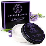 Castle Forbes Lavender Shaving Cream For Men, 6.8 fl.oz. | Moisturizing Smooth Shave Lather w/ Essea