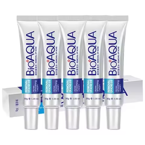 BIOAQUA 5pcs Acne Anti-Wrinkle Removing Cream Scar Treatment Blahead Removal Cream Sink Pores Anti-a