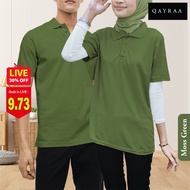 QAYRAA P2 Polo Unisex Plain Microfiber Jersey Collar - Size S-5XL/Red/Black/Maroon/Grey/Navy Blue/Gr