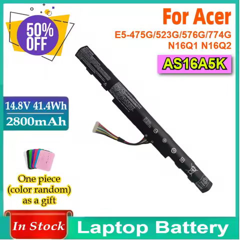 Laptop Battery AS16A5K for Acer Aspire E15 E5-575 E5-575G E5-576 E5-576G N16Q2 E5-575-33BM E5-575-52