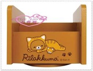 小花花日本精品♥ Hello Kitty 拉拉熊 懶熊 旋轉收納櫃 木製 收納盒 置物櫃 變裝熊 棕 12031900